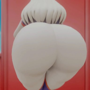 boku no hero academia, my hero academia, mount lady, kishi, 1girls, against wall, ass, ass focus, ass shake, big ass, blonde hair, bodysuit, female, from behind, huge ass