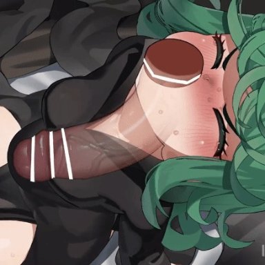 one-punch man, tatsumaki, mizumizuni, 1boy, 1girls, belly bulge, big belly, big penis, cum, cum in mouth, cum in stomach, cum in throat, cum inside, cumflation, deepthroat