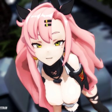 zenless zone zero, nicole demara, htr18, big breasts, dancing, pink hair, twintails, 3d, animated, music, sound, tagme, video