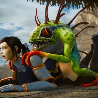 blizzard entertainment, world of warcraft, ashtinn reed, murloc, original character, 728kaya, munt works, opennsfwsp, santalol, 1boy, 1girls, clothed sex, human, human female, interspecies