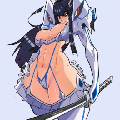 kill la kill, kiryuuin satsuki, dookie arts, artsdookie, big breasts, breasts, cleavage, female, huge breasts, thick thighs, wide hips, tagme