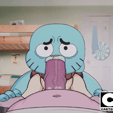 cartoon network, the amazing world of gumball, gumball watterson, richard watterson, rumpshakersfm, 2boys, big ass, big butt, blowjob, deepthroat, father and son, feline, fellatio, furry, gay