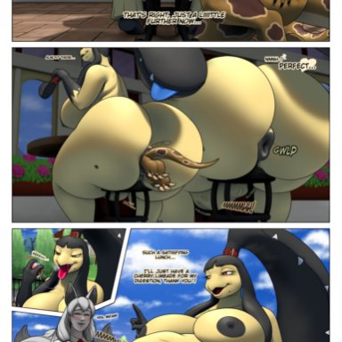 pokemon, generation 3 pokemon, mawile, pokemon (species), dolphysoul, anal vore, anthro, anthro female, anthro male, anthro pred, anthro prey, ass, ass expansion, belly, belly bulge