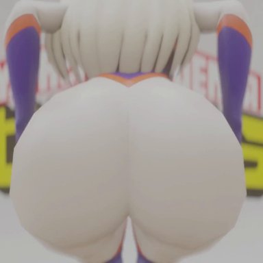 boku no hero academia, my hero academia, mount lady, kishi, ass, ass focus, ass shake, big ass, big butt, blonde hair, bodysuit, female, from behind, huge ass, jiggle