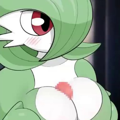 creatures (company), game freak, nintendo, pokemon, gardevoir, generation 3 pokemon, pokemon (species), sateco, 1boy, 1girls, big breasts, blush, boobjob, breasts, cum