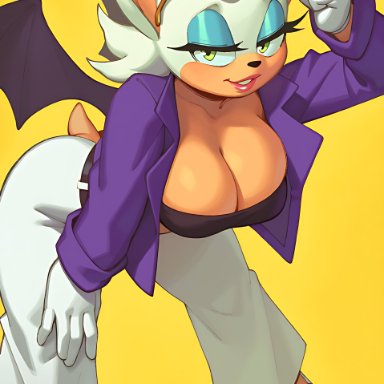 sega, sonic (series), sonic adventure 2, sonic the hedgehog (series), the murder of sonic the hedgehog, mobian (species), rouge the bat, rizdraws, 1girls, 2023s, 2d artwork, anthro, bat, bat ears, bat girl