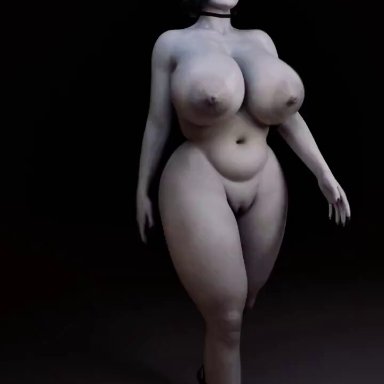 biohazard, capcom, resident evil, resident evil 8: village, alcina dimitrescu, bob d3d, 1girls, ass, big ass, big breasts, big pussy, bottom heavy, breasts, bust, busty