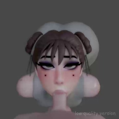 fortnite, chun-li, kittyyevil, blowjob, blush, animated, sound, tagme, video