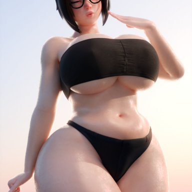 activision, blizzard entertainment, overwatch, overwatch 2, mei (overwatch), mei ling zhou, mei-ling zhou, smitty34, 1girls, big ass, big breasts, big thighs, breasts, busty, chinese