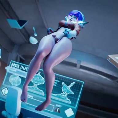 blizzard entertainment, overwatch, overwatch 2, juno (overwatch), teo minh, midnightswamie, 1female, 1girls, asian, asian female, bare legs, blender, breasts, feet, female