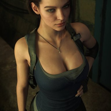 resident evil, resident evil 3, resident evil 3 remake, jill valentine, jill valentine (sasha zotova), alf3d, 1girls, big ass, big breasts, breasts, bust, busty, chest, curvaceous, curvy