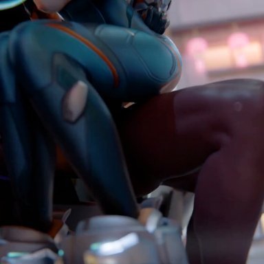 overwatch, overwatch 2, juno (overwatch), 3dust, threedust, anal, cum, cum inside, curvy female, dark-skinned male, excessive cum, light skin, light-skinned female, moaning, muscular male