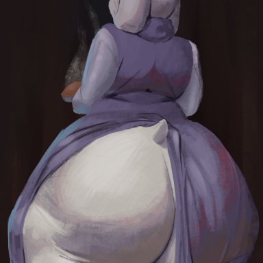 undertale, toriel, plok902, 1girls, ass, big ass, big butt, exposed ass, fat ass, female, female only, from behind, horns, huge ass, large ass