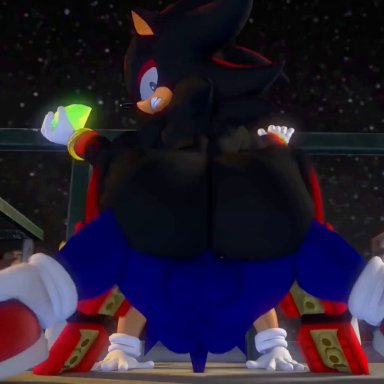 sega, sonic (series), sonic the hedgehog (series), shadow the hedgehog, sonic the hedgehog, leviantan581re, 5 fingers, all fours, anal, anal sex, anthro, anthro on anthro, anthro penetrated, anthro penetrating, anthro penetrating anthro