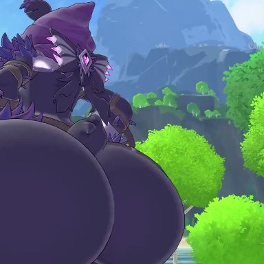 fortnite, vrchat, raven team leader, nonarycubed, big ass, big breasts, breasts, bubble butt, female, furry, huge ass, huge breasts, hyper ass, thick thighs, wide hips