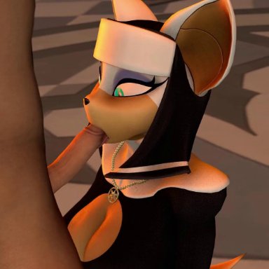 sonic (series), rouge the bat, garryswood, 1boys, 1girls, big breasts, breasts, female, male, nun, nun outfit, sex, vaginal penetration, 3d, animated