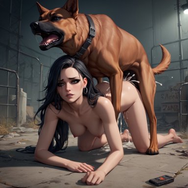 sinkrozz, canine, cum explosion, cum in pussy, cum inside, cumdrip, doggy style, dominant feral, enjoying, female on feral, female penetrated, goth girl, gothic, happy sex, interspecies