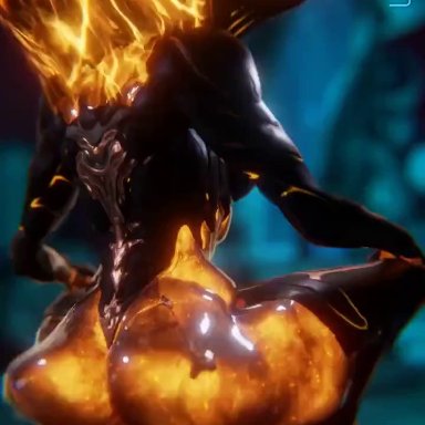 digital extremes, warframe, ember (warframe), ember heirloom (warframe), ulfsark3d, alien, anus, ass, big ass, big breasts, big butt, big thighs, black body, bouncing ass, breasts