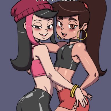 shezow, star vs the forces of evil, guy hamdon, marco diaz, princess marco, shezow (character), darkeros13, 2femboys, big ass, big lips, bimbo, choker, crop top, crossdressing, crossdressing male