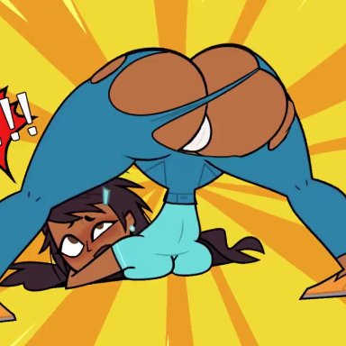 total drama island, total drama island (2023), anonymous male, priya (tdi), artist request, anal sex, anus, cum, cum in ass, cum in pussy, dark-skinned female, dubious consent, human, hyper ass, indian