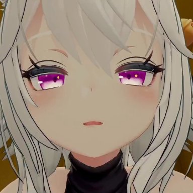 vrchat, filian, filian (vtuber), fox ears, fox girl, fox tail, light-skinned female, purple eyes, straight, white hair, animated, asmr, sound, tagme, video