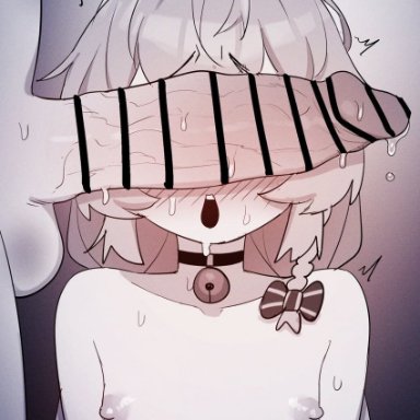 tongkkangi, tongkkangi (streamer), ikr (artist), choker, femboy, futanari, penis on face, censored penis, virtual youtuber