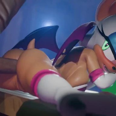 sega, sonic (series), sonic the hedgehog (series), mobian (species), rouge the bat, delalicious3, rougenine, taironva, anal, anal sex, anthro, anthro focus, anthro penetrated, armwear, ass