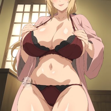 naruto, tsunade, arisato yu, big breasts, lingerie, ai generated