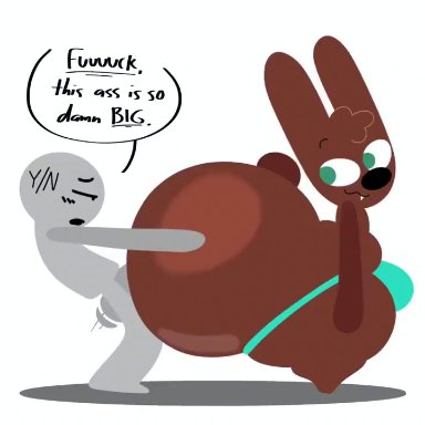 anon, cocoa the bunny, oc, original character, breathotter, anal, anal sex, big ass, big butt, bunny, fucked from behind, gay, gay sex, male, plap