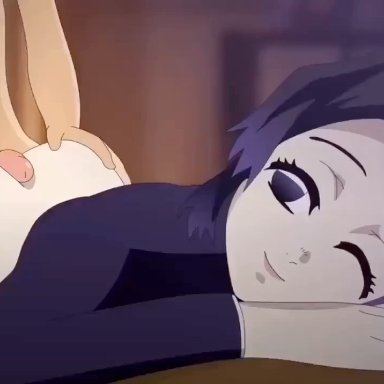 demon slayer, kimetsu no yaiba, kochou shinobu, solodusk57, ass, assjob, clothing, cock, fat ass, female, grinding, hands on ass, naked, purple hair, tagme